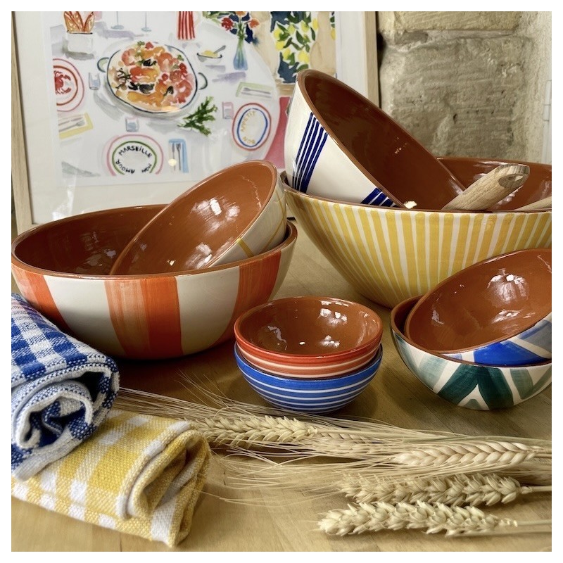 AZUL - Saladier rond Lignes claires / foncées  ⌀ 33cm