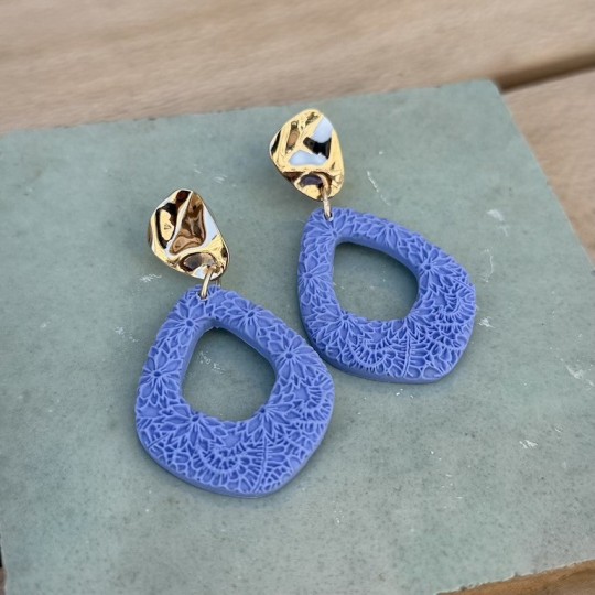 AZUL - Sol Studio - Boucles d'Oreilles Marley Laiton