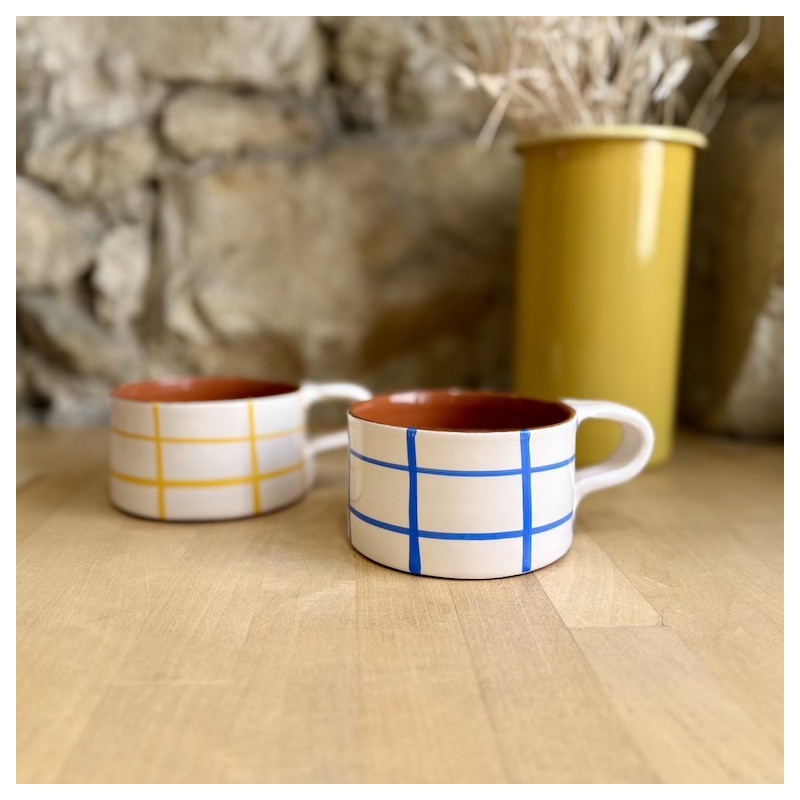AZUL - Grand mug à thé quadrillé