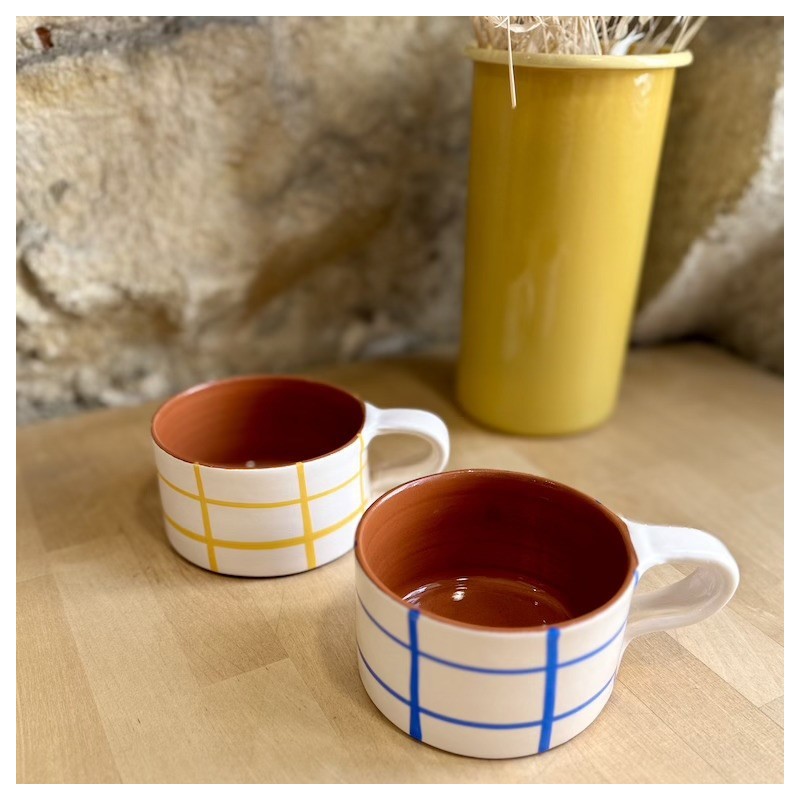 AZUL - Grand mug à thé quadrillé