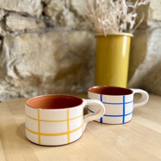 AZUL - Grand mug à thé quadrillé