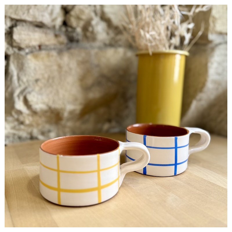 AZUL - Grand mug à thé quadrillé