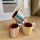 AZUL - Tasse à café banda de listas avec anse