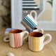 AZUL - Tasse à café banda de listas avec anse