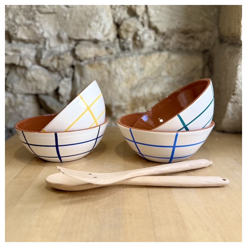 AZUL - Saladier rond quadrillé ⌀ 22cm