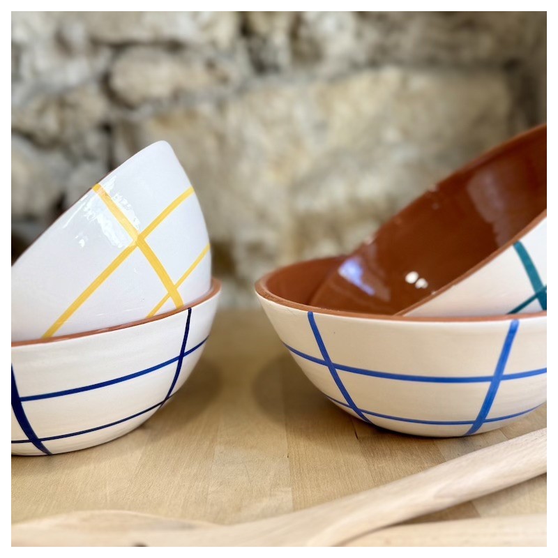 AZUL - Saladier rond quadrillé ⌀ 22cm