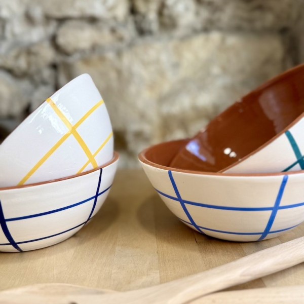 AZUL - Saladier rond quadrillé ⌀ 22cm