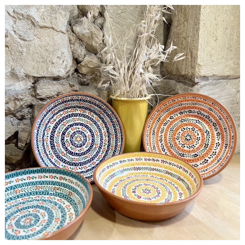 AZUL - A LOJA DA CERAMICA - Saladier Flores ⌀ 26cm