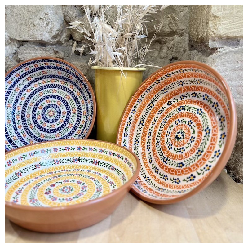 AZUL - A LOJA DA CERAMICA - Saladier Flores ⌀ 26cm