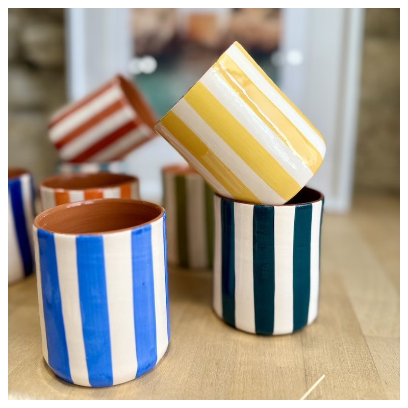 AZUL - Tasse droite lignes épaisses