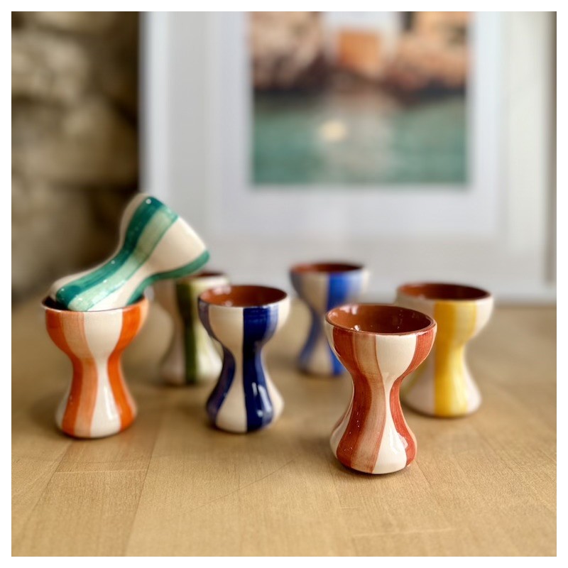 AZUL - Coquetier lignes claires / foncées