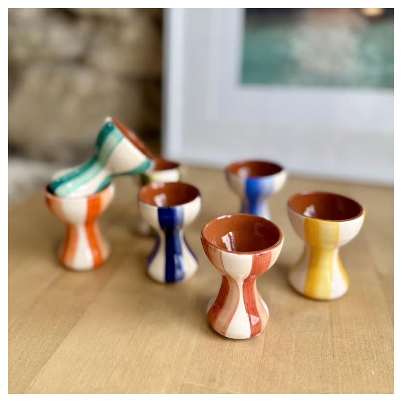 AZUL - Coquetier lignes claires / foncées