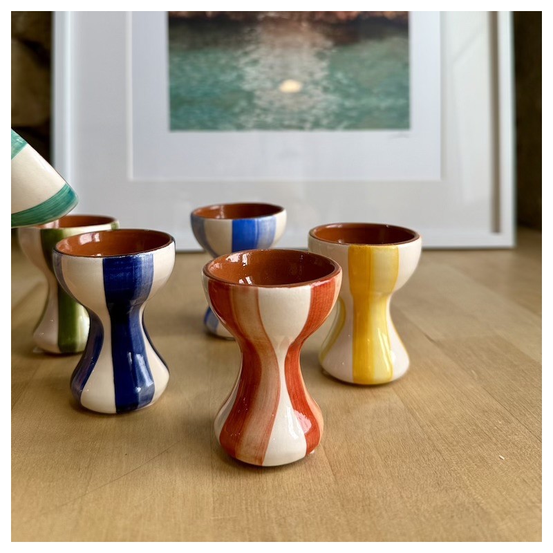 AZUL - Coquetier lignes claires / foncées