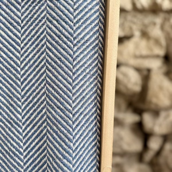AZUL - Plaid Chevron bleu gris