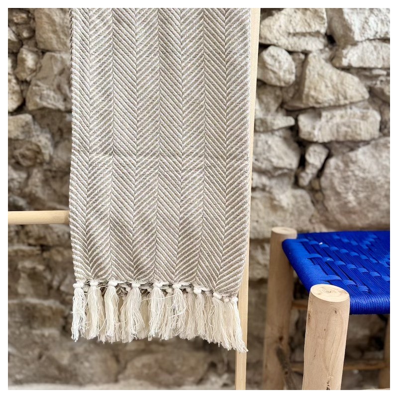 AZUL - Plaid Chevron beige