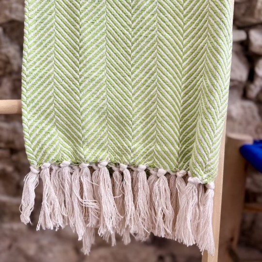 AZUL - Plaid Chevron vert clair