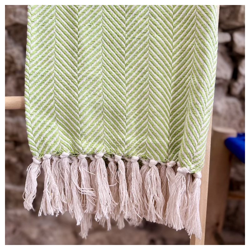 AZUL - Plaid Chevron vert clair