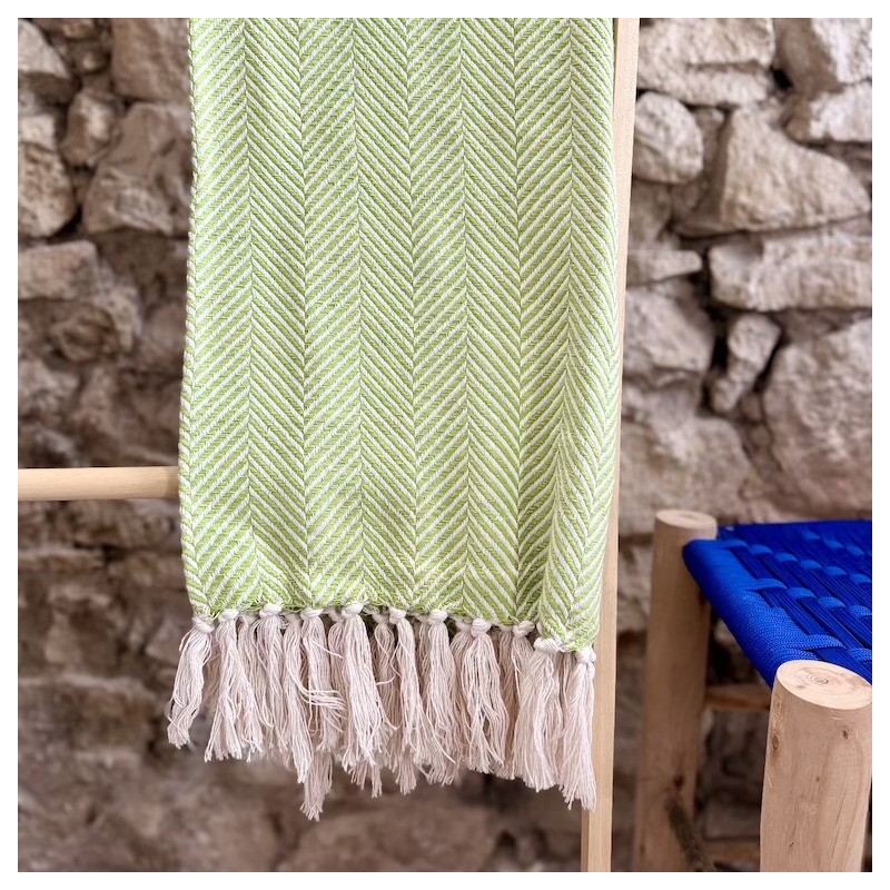 AZUL - Plaid Chevron vert clair