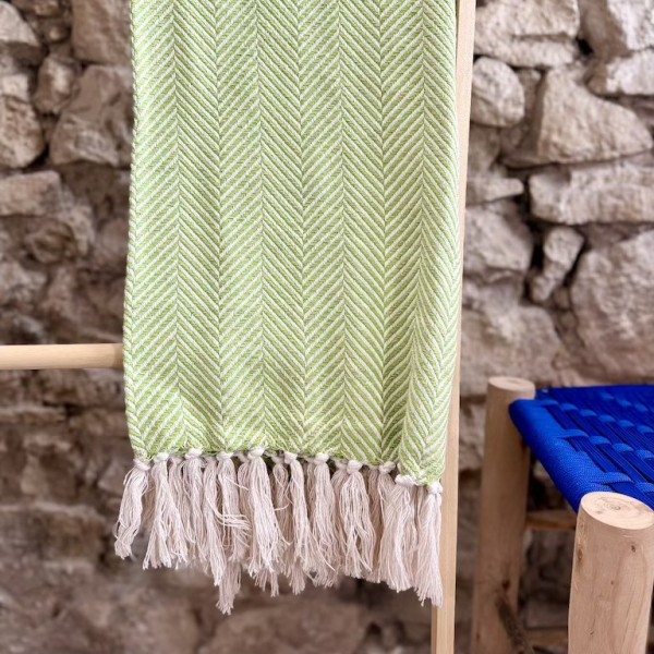 AZUL - Plaid Chevron vert clair