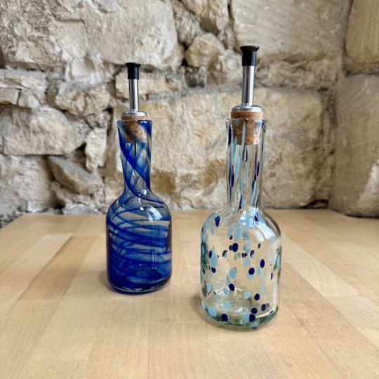 AZUL - Huilier droit cylindrique en verre soufflé - Lafiore