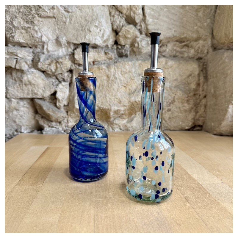 AZUL - Huilier droit cylindrique en verre soufflé - Lafiore