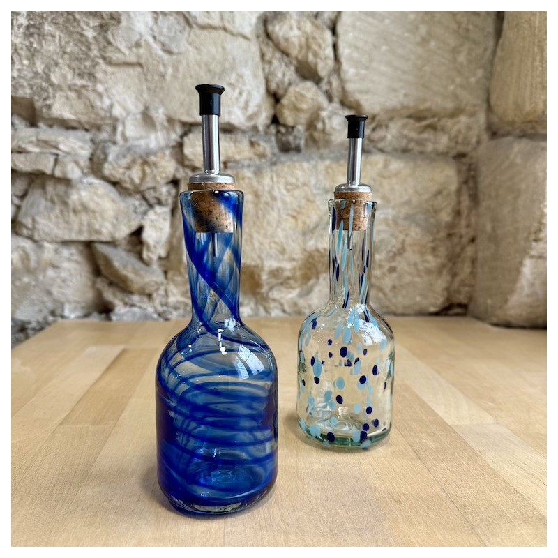 AZUL - Huilier droit cylindrique en verre soufflé - Lafiore