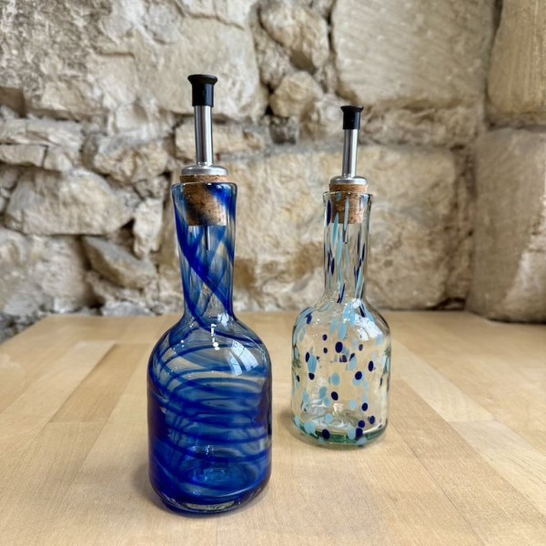 AZUL - Huilier droit cylindrique en verre soufflé - Lafiore