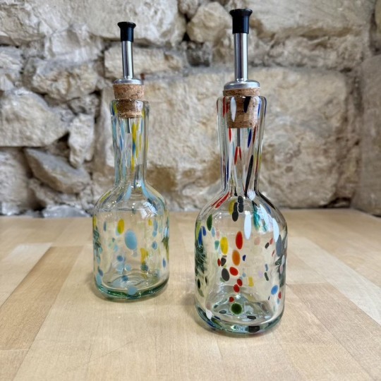 AZUL - Huilier droit cylindrique en verre soufflé - Lafiore