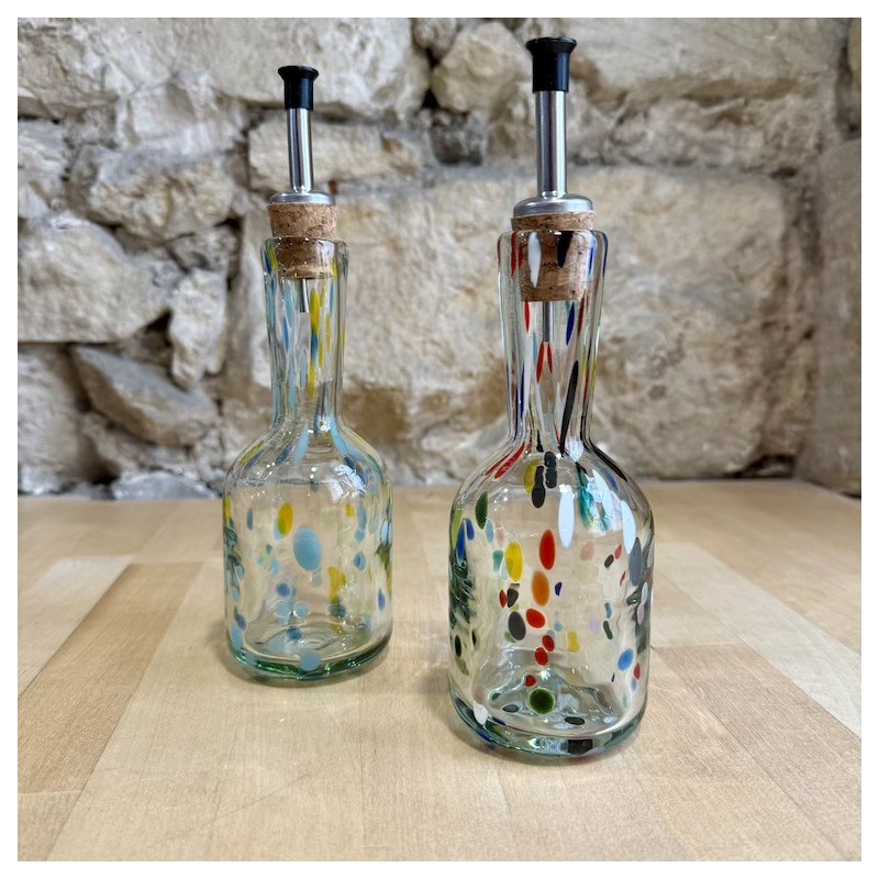 AZUL - Huilier droit cylindrique en verre soufflé - Lafiore