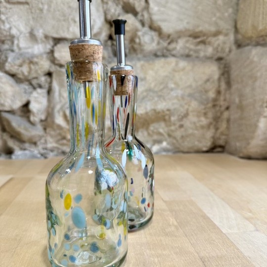 AZUL - Huilier droit cylindrique en verre soufflé - Lafiore