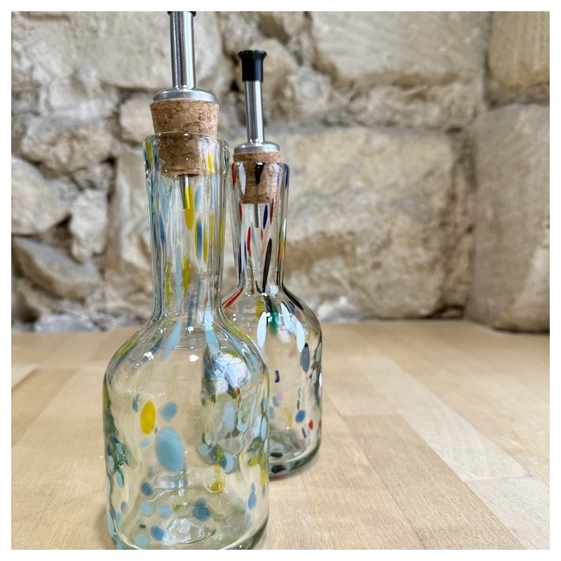 AZUL - Huilier droit cylindrique en verre soufflé - Lafiore