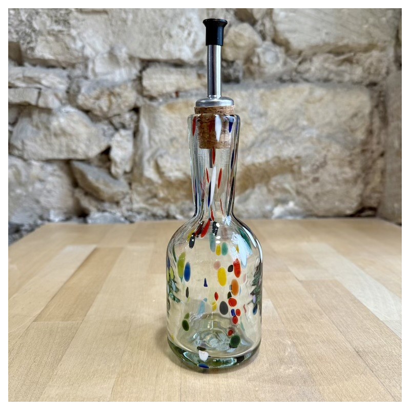 AZUL - Huilier droit cylindrique en verre soufflé - Lafiore