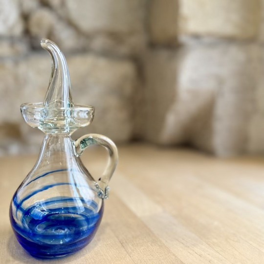 AZUL - Petit huilier boule en verre soufflé - Lafiore