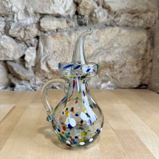 AZUL - Petit huilier boule en verre soufflé - Lafiore