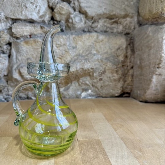 AZUL - Petit huilier boule en verre soufflé - Lafiore