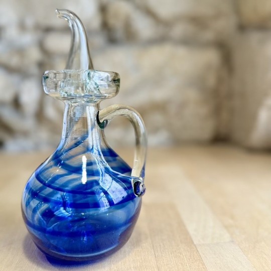 AZUL - Grand huilier boule en verre soufflé - Lafiore