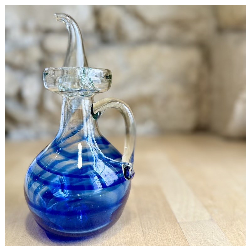 AZUL - Grand huilier boule en verre soufflé - Lafiore