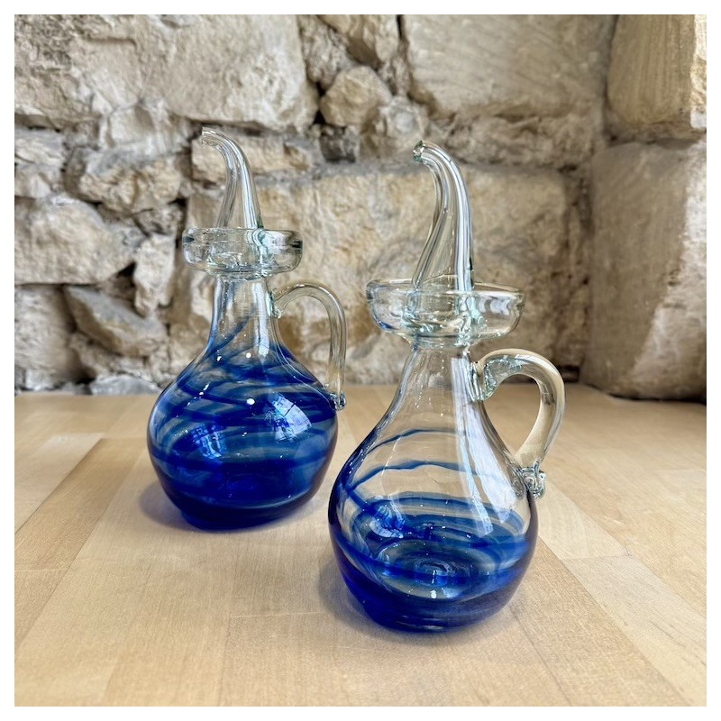 AZUL - Grand huilier boule en verre soufflé - Lafiore