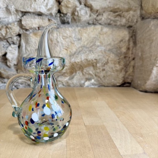 AZUL - Grand huilier boule en verre soufflé - Lafiore