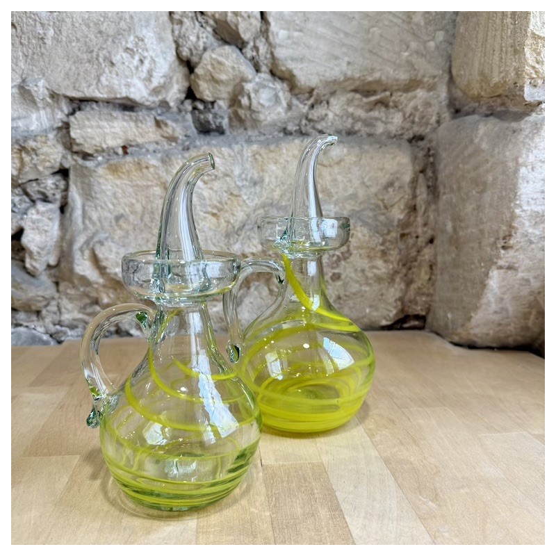 AZUL - Grand huilier boule en verre soufflé - Lafiore