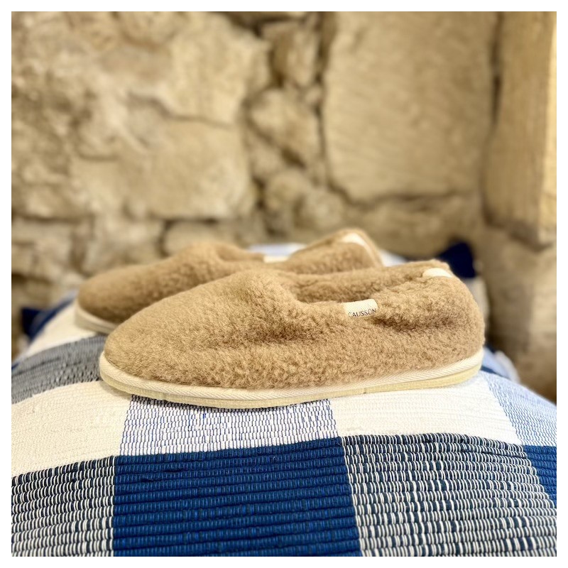 AZUL - Chausson Marcel Fluffy Moka - CAUSSÜN