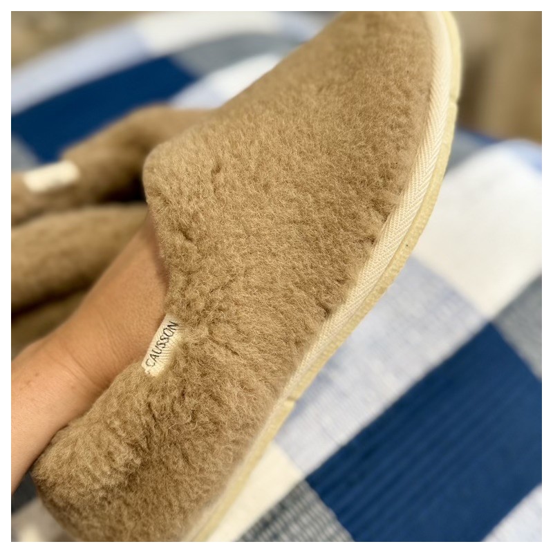 AZUL - Chausson Marcel Fluffy Moka - CAUSSÜN