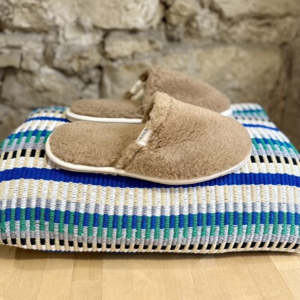 AZUL - Pantoufle Simone Fluffy Moka - CAUSSÜN