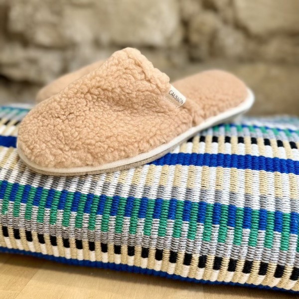 AZUL - Pantoufle Simone Fluffy Nude - CAUSSÜN