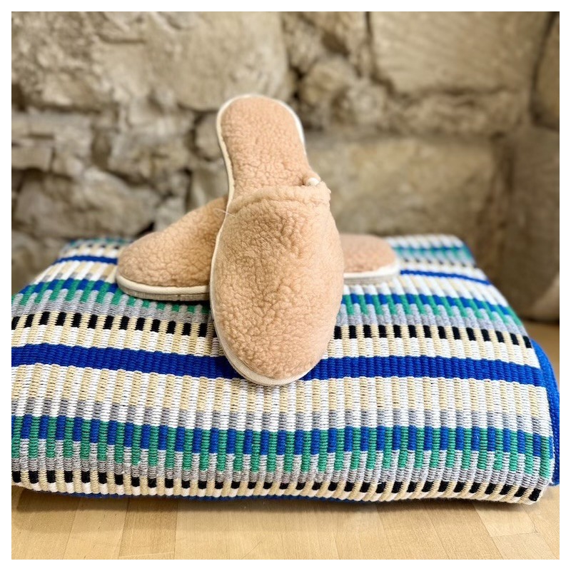 AZUL - Pantoufle Simone Fluffy Nude - CAUSSÜN