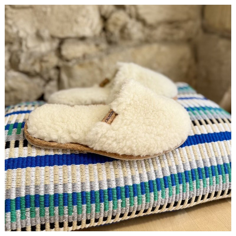 AZUL - Pantoufle Simone Fluffy Crème - CAUSSÜN