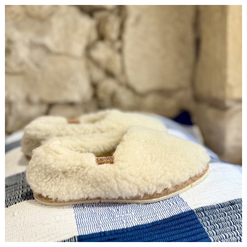 AZUL - Chausson Marcel Fluffy Crème - CAUSSÜN