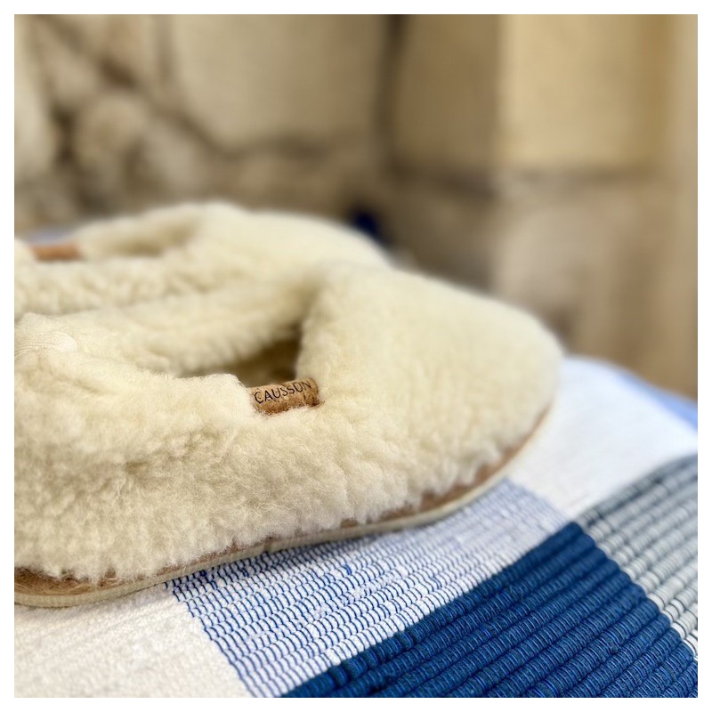 AZUL - Chausson Marcel Fluffy Crème - CAUSSÜN