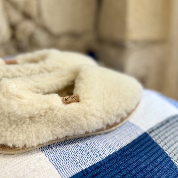 AZUL - Chausson Marcel Fluffy Crème - CAUSSÜN