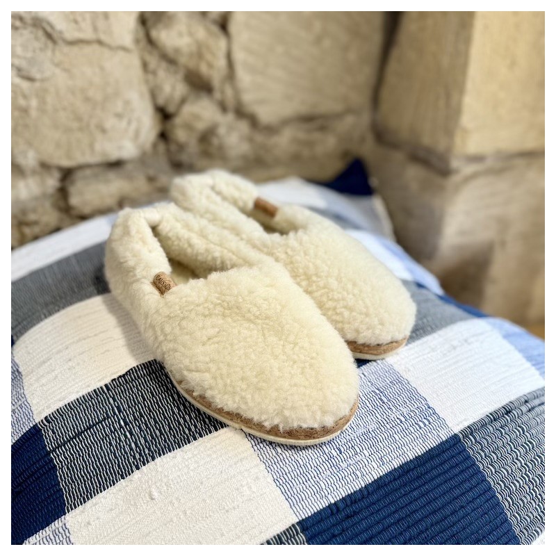 AZUL - Chausson Marcel Fluffy Crème - CAUSSÜN